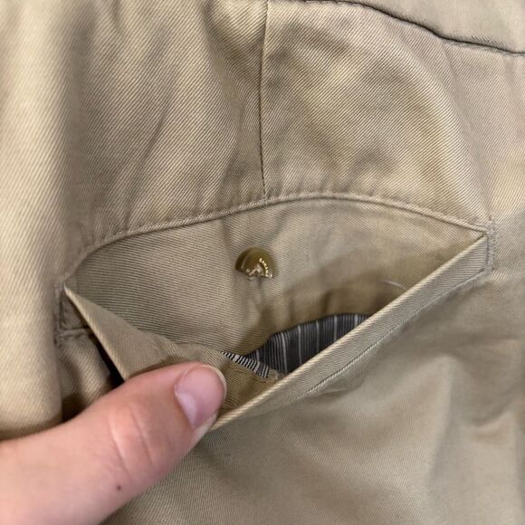 Banana Republic Khaki Chinos Classic Straight-Leg Cotton 33x30 DAWSON - Picture 8 of 11